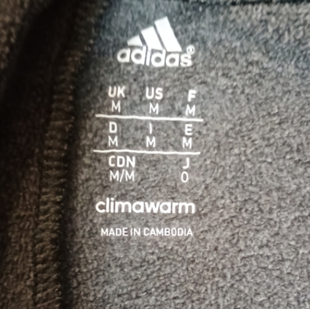 adidas Mens Dark Gray Sweatpants with Red Side Stripes - Picture 3 of 3